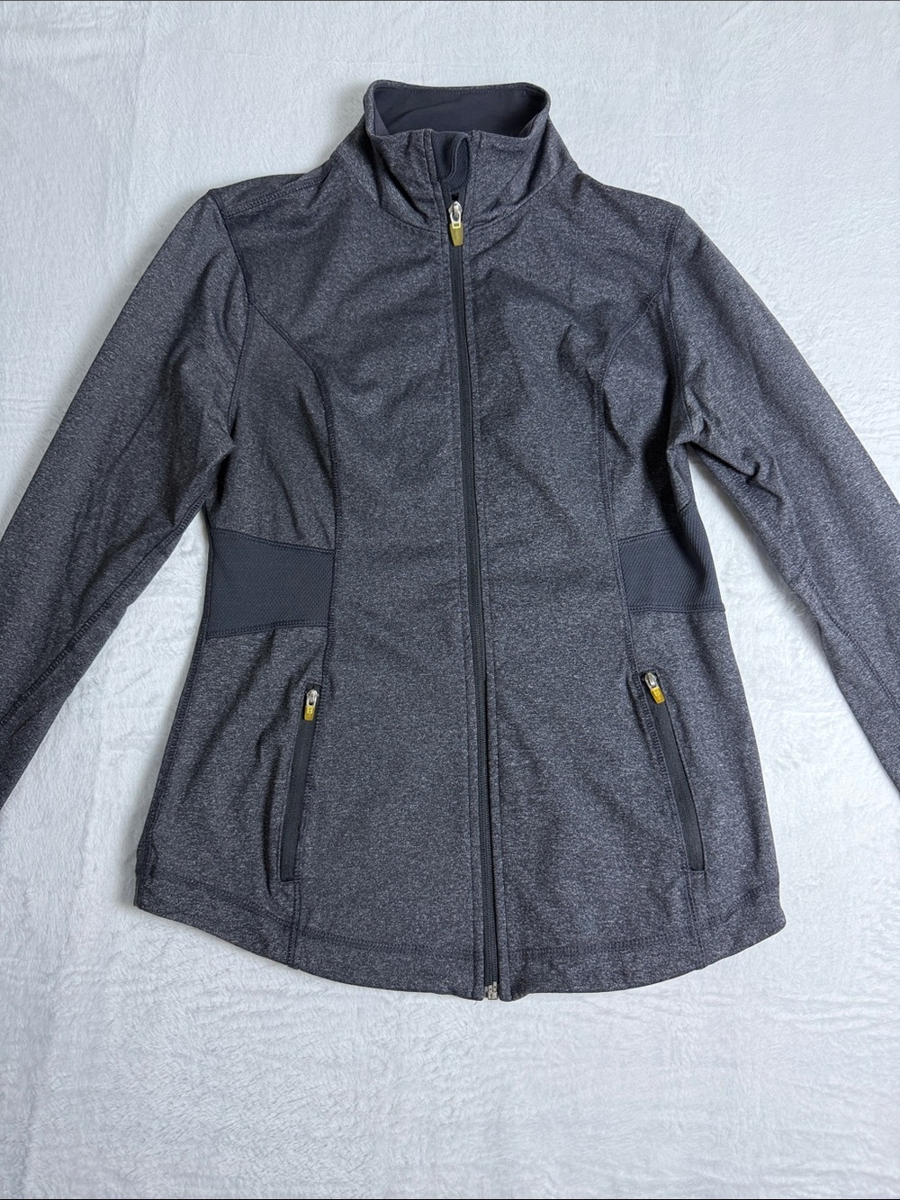 Old Navy Heather Charcoal Full-Zip Utility Jacket Size Medium